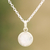 Rainbow moonstone pendant necklace, 'Exquisite Moon' - Rainbow Moonstone & Sterling Silver Pendant Necklace (image 2b) thumbail