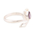 Amethyst wrap ring, 'Lilac Lotus' - Amethyst and Sterling Silver Lotus Wrap Ring from India (image 2b) thumbail