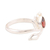 Garnet wrap ring, 'Radiant Lotus' - Garnet and Sterling Silver Lotus Wrap Ring from India (image 2b) thumbail