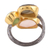 Multi-stone cocktail ring, 'Sparkling Blossoms in Gold' - 18k Gold-plated Sterling Silver Multi-stone Cocktail Ring (image 2c) thumbail