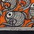 Madhubani painting, 'Fish Tale II' - Signed Madhubani Painting of Fish over Orange Background