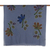 Wool shawl, 'Blooms in The Sky' - Woven Blue Wool Shawl with Floral Motif & Stitching Accents
