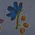 Wollschal, „Blooms in The Sky“ – Gewebter blauer Wollschal mit Blumenmotiv und Nähakzenten