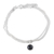 Onyx charm bracelet, 'Magical Globe' - Charm Bracelet Made with Black Onyx and 925 Sterling Silver