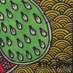 Madhubani painting, 'Sublime Krishna' - Krishna Madhubani Painting on Handmade Paper from India