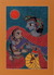 Pintura madhubani - Krishna y Radha Madhubani pintan sobre papel de la India