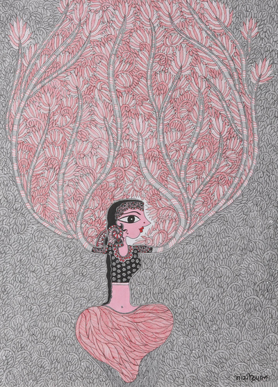 World Peace Project Surreal Madhubani Style Painting India