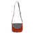 Leather sling bag, 'Stylish Muse' - Russet Leather Sling Bag with Patterned Accent and Tassel (image 2b) thumbail