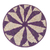 Natural fiber placemats, 'Purple Blossom' (set of 4) - Set of 4 Natural Fiber Round Placemats in Purple (image 2d) thumbail