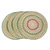 Manteles individuales de fibras naturales, (juego de 4) - Juego de 4 manteles individuales redondos Mandala de fibra natural en color verde