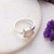 Rose quartz single stone ring, 'Pink Pentagon' - High-Polished 3-Carat Pentagon Rose Quartz Single Stone Ring