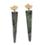 Pendientes colgantes de latón - Pendientes colgantes triangulares modernos de latón con pátina verde