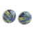 Pendientes de botón de cerámica - Pendientes Botón de Cerámica Pintados a Mano con Postes de Plata 925