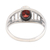 Garnet single stone ring, 'Vibrant Dazzle' - Sterling Silver Single Stone With One-Carat Garnet Stone (image 2c) thumbail