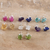 Gemstone stud earrings, 'Magical Chants' (set of 7) - Set of 7 Gemstone Sterling Silver Stud Earrings (image 2) thumbail