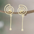 Gold-plated dangle earrings, 'Marine Twist' - 14k Gold-Plated Dangle Earrings with Seashells from India