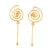 Gold-plated dangle earrings, 'Marine Twist' - 14k Gold-Plated Dangle Earrings with Seashells from India