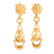 Gold-plated dangle earrings, 'Golden Floral Glory' - 14k Gold-Plated Dangle Earrings with Floral Motifs