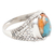 Sterling silver cocktail ring, 'Blue Luxury' - Sterling Silver Cocktail Ring with Composite Turquoise Stone (image 2b) thumbail