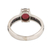 Ruby and garnet cocktail ring, 'Appealing Treasures' - Ruby and Garnet Sterling Silver Cocktail Ring from India