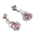 Rhodium-plated amethyst dangle earrings, 'Violet Story' - Rhodium-Plated Dangle Earrings with Faceted Amethyst Gems (image 2c) thumbail