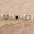 Gemstone cocktail rings, 'Third Time's the Charm' (set of 3) - Set of 3 Sterling Silver Gemstone Cocktail Rings from India