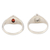 Gemstone cocktail rings, 'Second Time's the Charm' (pair) - Pair of Sterling Silver Gemstone Cocktail Rings from India