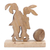 Wood sculpture, 'Romantic Bunnies' - Hand-Painted Mango Wood Easter Sculpture from India