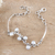 Cultured pearl pendant bracelet, 'Pearly Berries' - Sterling Silver Pendant Bracelet with Cultured Pearls