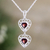 Garnet and topaz pendant necklace, 'Strong Ties' - Romantic Sterling Silver Garnet and Topaz Pendant Necklace