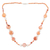 Lange Halskette aus Karneolperlen - Lange Perlenkette aus Karneol und Sterlingsilber aus Indien
