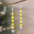 Ohrhänger aus Onyx - Ohrhänger aus Sterlingsilber mit gelben Onyxperlen