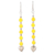 Ohrhänger aus Onyx - Ohrhänger aus Sterlingsilber mit gelben Onyxperlen
