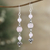 Rose quartz dangle earrings, 'Rosy Muse' - Sterling Silver Dangle Earrings with Rose Quartz Beads