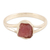 Ruby single stone ring, 'Creative Magic' - Sterling Silver Single Stone Ring with Freeform Ruby Gem thumbail