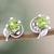 Peridot stud earrings, 'Forest Fortune' - Sterling Silver Stud Earrings with Natural Peridot Stones (image 2) thumbail