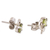 Peridot stud earrings, 'Forest Fortune' - Sterling Silver Stud Earrings with Natural Peridot Stones (image 2c) thumbail