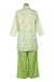 Cotton pajama set, 'Spring Paisley' - Paisley and Faux-Bois Printed Cotton Pajama Set in Green