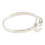 Blue topaz wrap ring, 'Celestial Beauty in Azure' - Moon Blue Topaz and Sterling Silver Wrap Ring from India