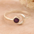 Amethyst wrap ring, 'Celestial Beauty in Purple' - Moon Amethyst and Sterling Silver Wrap Ring from India (image 2) thumbail