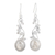 Labradorite dangle earrings, 'Vine Lights' - Sterling Silver Leafy Dangle Earrings with Labradorite Gems