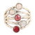 Multi-gemstone cocktail ring, 'Passionate Cosmos' - Sterling Silver Cocktail Ring with Multiple Gemstones