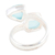 Chalcedony wrap ring, 'Peace Horizon' - Sterling Silver Wrap Ring with Eight-Carat Chalcedony Gems