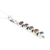 Halskette mit Anhänger aus mehreren Edelsteinen - Halskette mit Anhänger aus Sterlingsilber mit Fünf-Karat-Edelsteinen