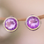 Gold-accented amethyst button earrings, 'Refined Trust' - 18k Gold-Accented Button Earrings with 14-Carat Amethysts