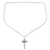 Sterling silver pendant necklace, 'Blessed Sacrifice' - Sterling Silver Pendant Necklace with Christian Cross thumbail