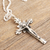 Sterling silver pendant necklace, 'Blessed Sacrifice' - Sterling Silver Pendant Necklace with Christian Cross (image 2b) thumbail