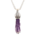 Multi-gemstone pendant necklace, 'Peaceful Truth' - Purple Multi-Gemstone Pendant Necklace Crafted in India