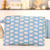 Cotton cosmetic bag, 'Cerulean Wild' - Cotton Cosmetic Bag with Hand-Block Printed Elephant Motif