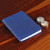 Cotton journal, 'Chic Blue' - Blue Cotton Journal with Handmade Paper Handcrafted in India